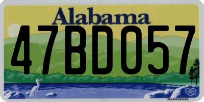 AL license plate 47BD057