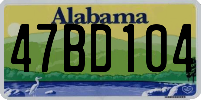 AL license plate 47BD104