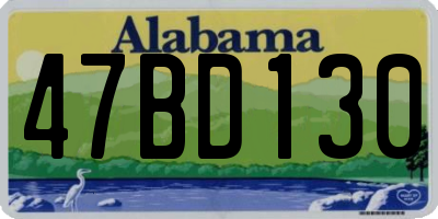 AL license plate 47BD130