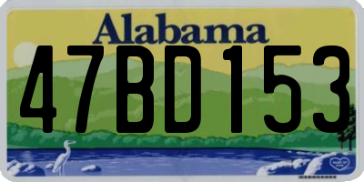AL license plate 47BD153