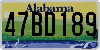 AL license plate 47BD189
