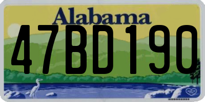 AL license plate 47BD190