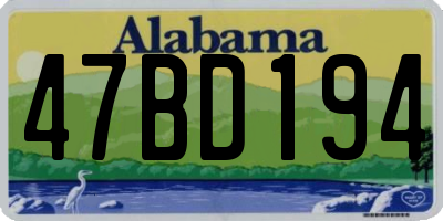 AL license plate 47BD194