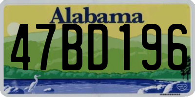 AL license plate 47BD196
