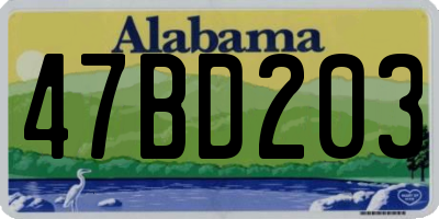 AL license plate 47BD203