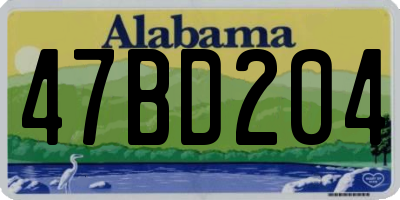 AL license plate 47BD204