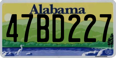 AL license plate 47BD227