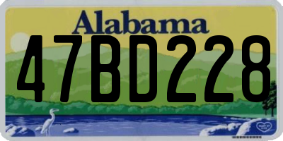 AL license plate 47BD228