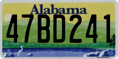 AL license plate 47BD241