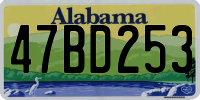 AL license plate 47BD253
