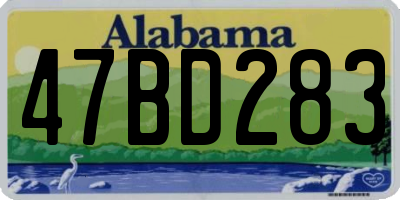 AL license plate 47BD283