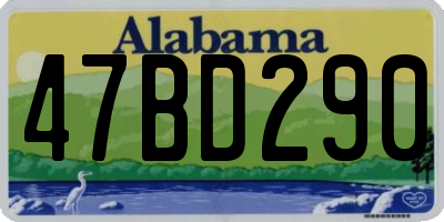 AL license plate 47BD290