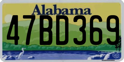 AL license plate 47BD369