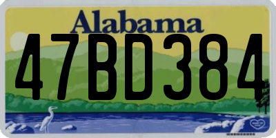 AL license plate 47BD384