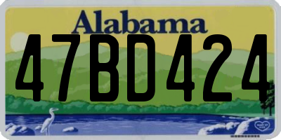 AL license plate 47BD424
