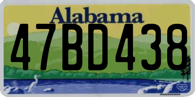AL license plate 47BD438