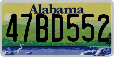 AL license plate 47BD552