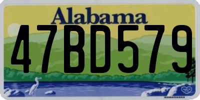 AL license plate 47BD579