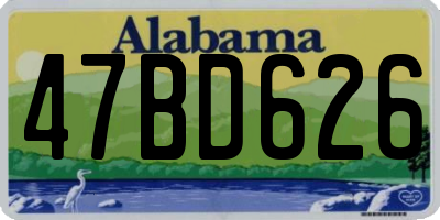AL license plate 47BD626