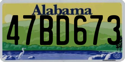AL license plate 47BD673