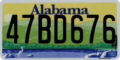 AL license plate 47BD676