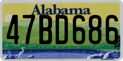 AL license plate 47BD686
