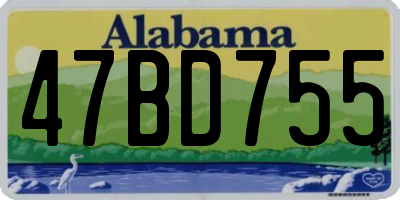 AL license plate 47BD755