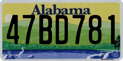 AL license plate 47BD781