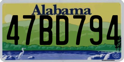 AL license plate 47BD794