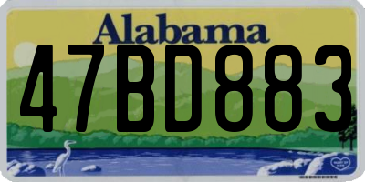 AL license plate 47BD883