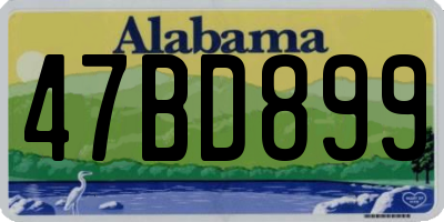 AL license plate 47BD899