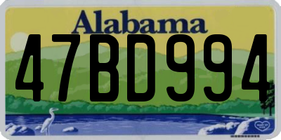 AL license plate 47BD994