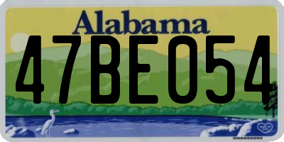 AL license plate 47BE054