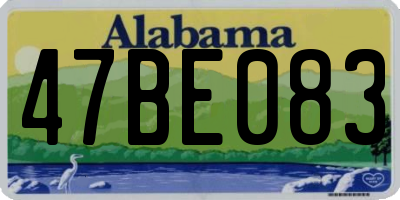 AL license plate 47BE083
