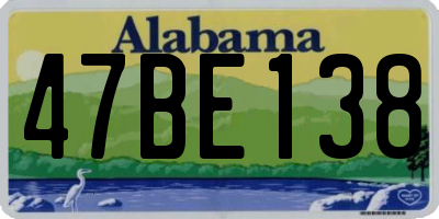 AL license plate 47BE138