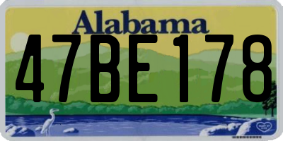 AL license plate 47BE178