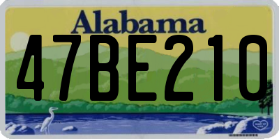 AL license plate 47BE210