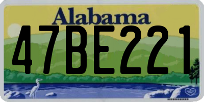 AL license plate 47BE221
