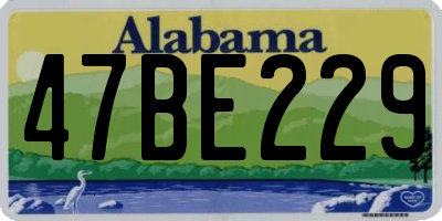 AL license plate 47BE229