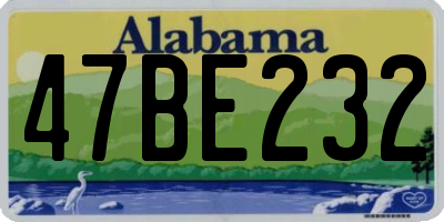 AL license plate 47BE232