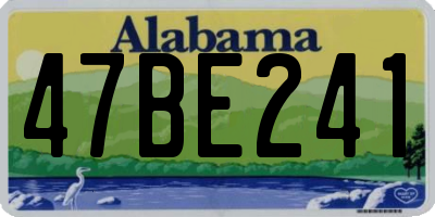 AL license plate 47BE241