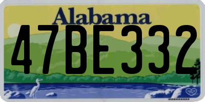 AL license plate 47BE332