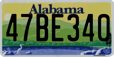 AL license plate 47BE340