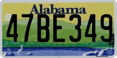 AL license plate 47BE349