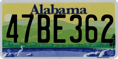 AL license plate 47BE362