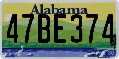 AL license plate 47BE374