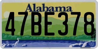 AL license plate 47BE378
