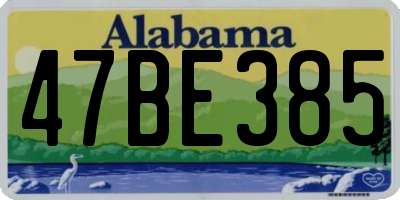 AL license plate 47BE385