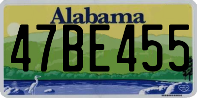 AL license plate 47BE455
