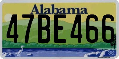 AL license plate 47BE466